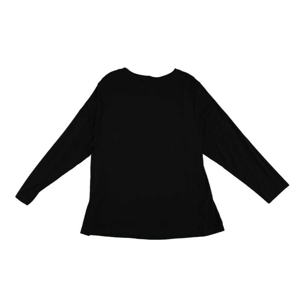 New J. Jill Wearever Blazer Jacket Women's Size 2X Black Single Button Pockets - Picture 3 of 6